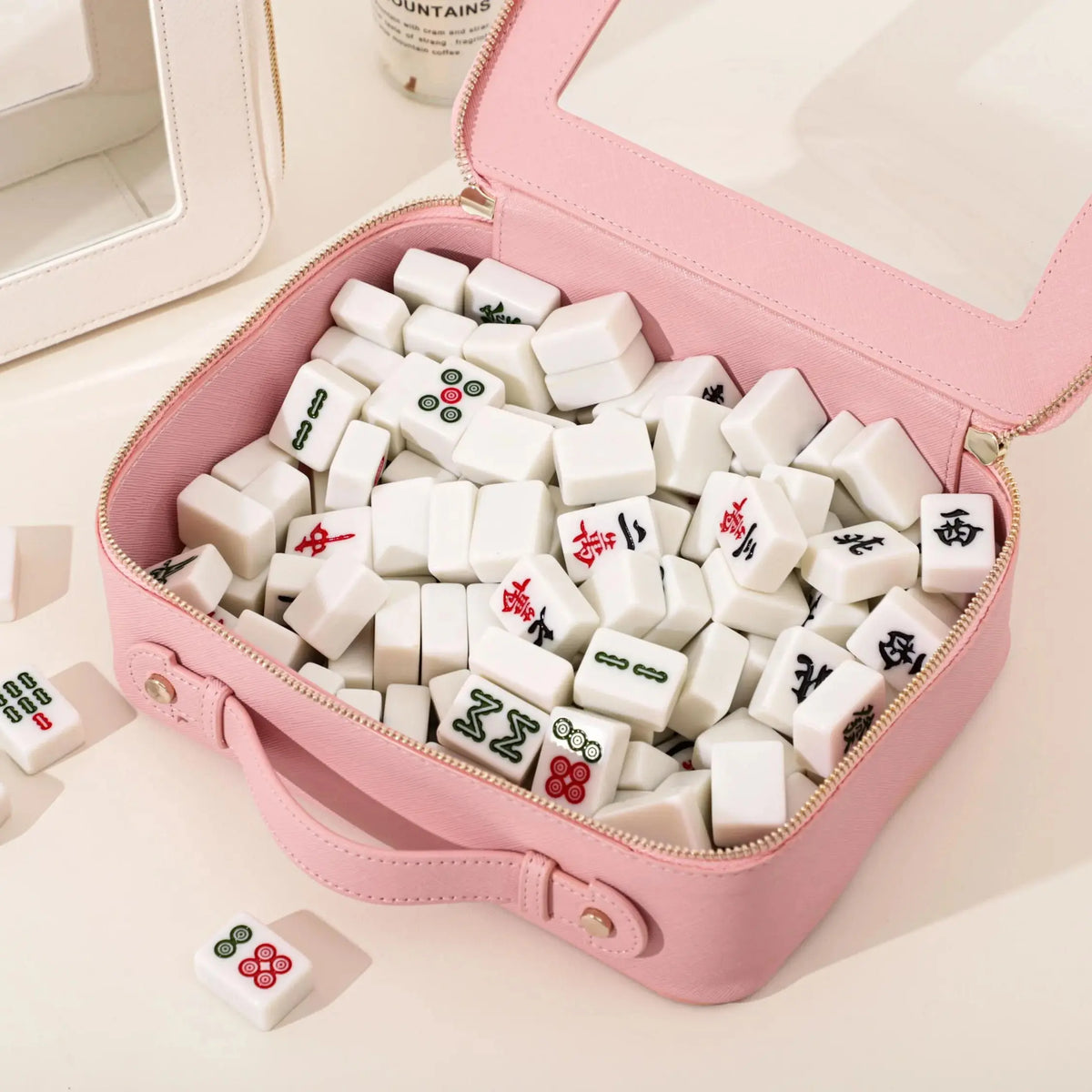 Leather Mahjong Tile Bag