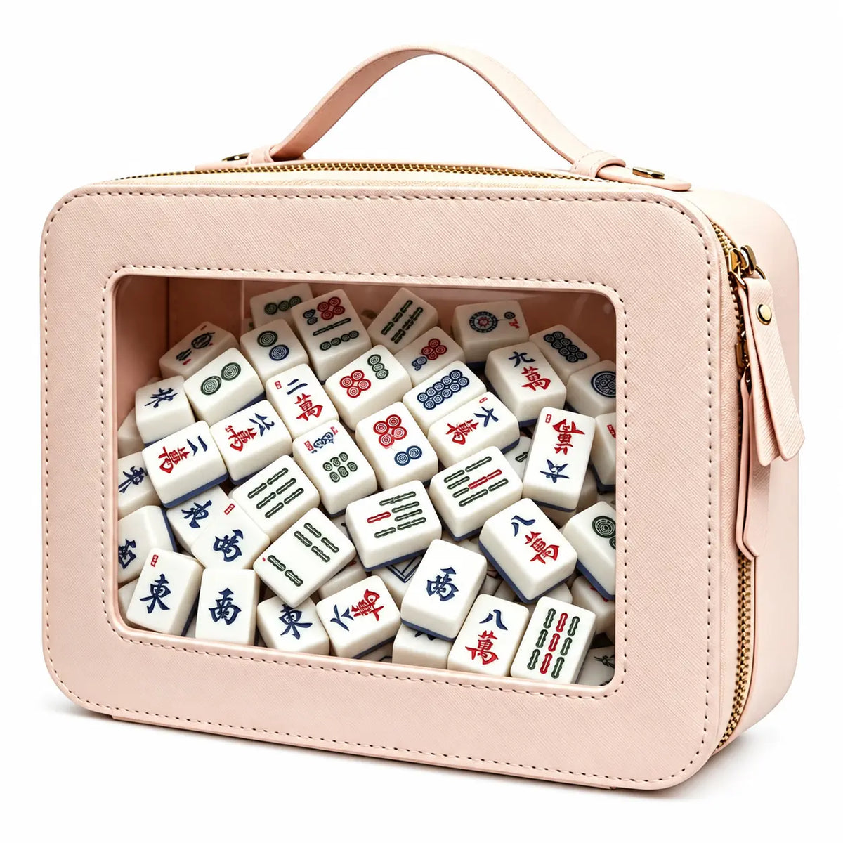 Leather Mahjong Tile Bag