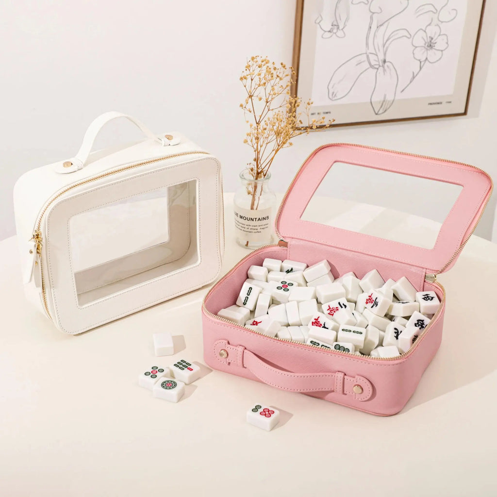 Leather Mahjong Tile Bag