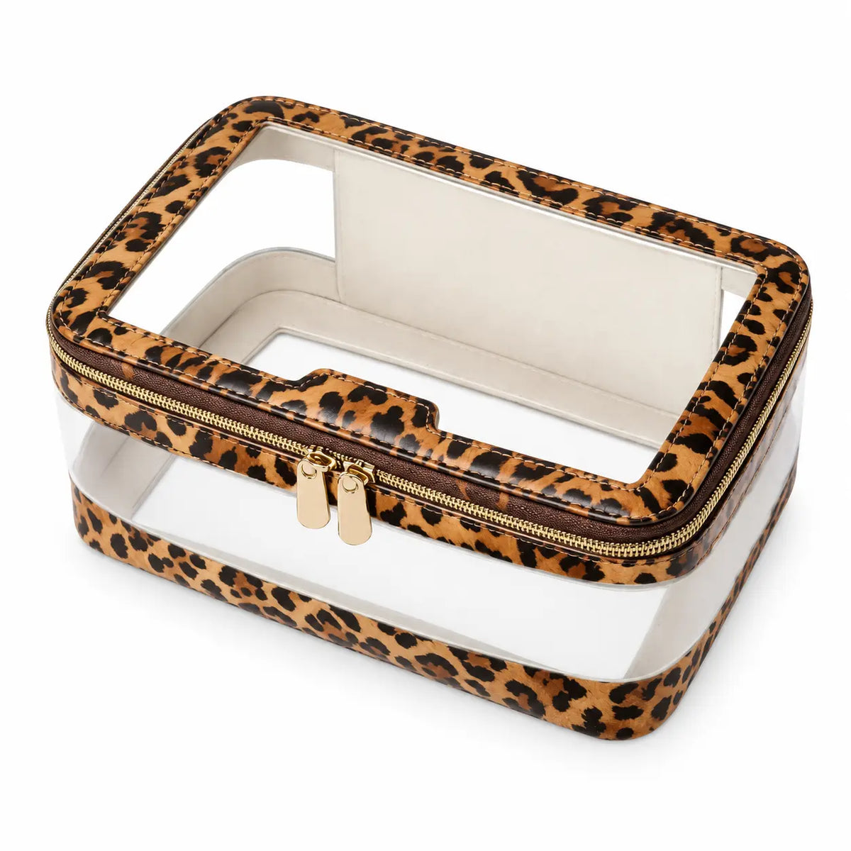 Leopard Clear Mahjong Tile Carrying Case