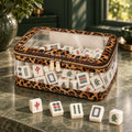 Leopard Clear Mahjong Tile Carrying Case