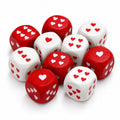 Heart Pip Wooden Mahjong Dice