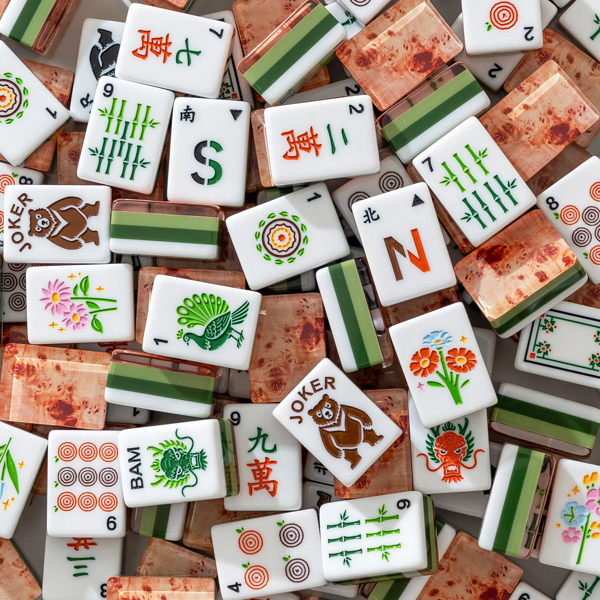 Woodland Garden American Mahjong Tiles