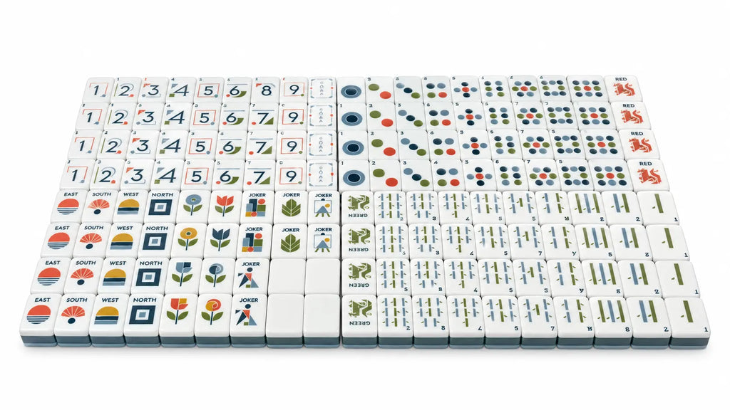 Mid Century Geometric Mahjong Tiles