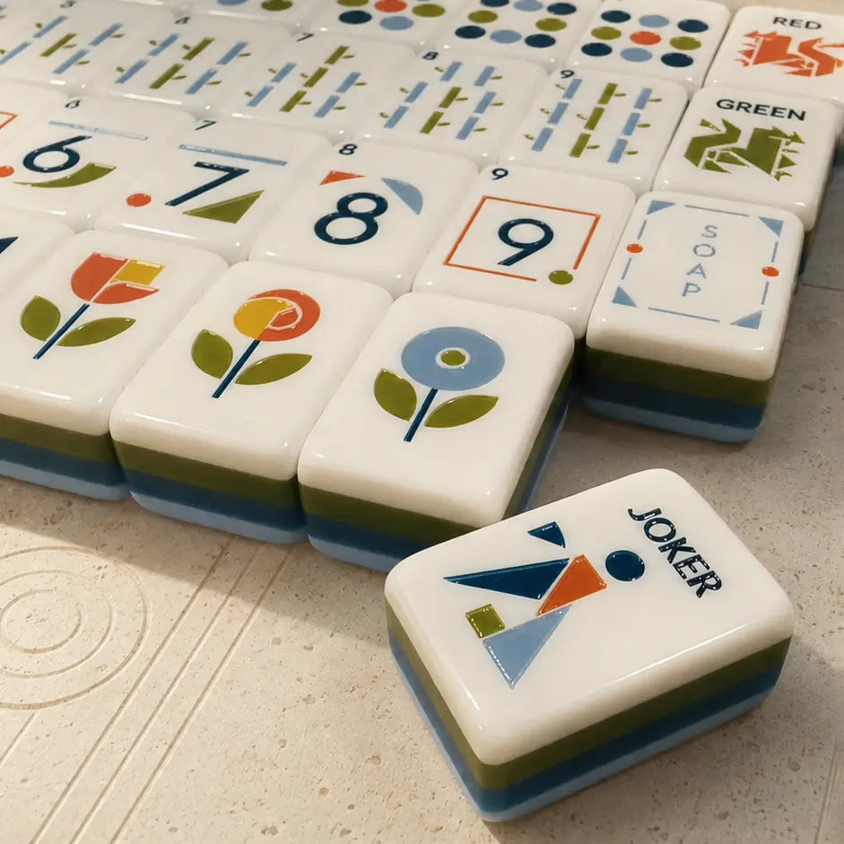Mid Century Geometric Mahjong Tiles