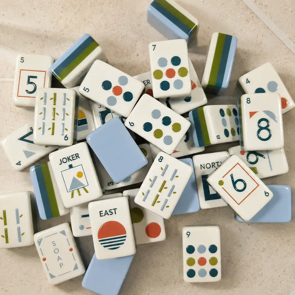 Mid Century Geometric Mahjong Tiles