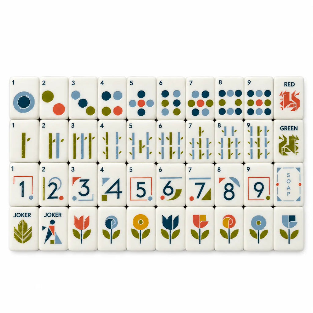 Mid Century Geometric Mahjong Tiles