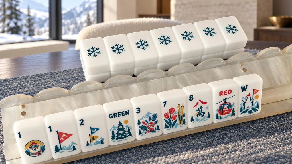 Polar Bear Ski Adventure Mahjong Tiles