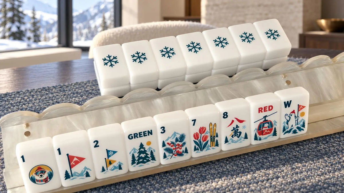 Polar Bear Ski Adventure Mahjong Tiles
