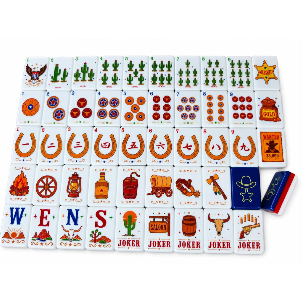 Wild West Cowboy Mahjong Tiles