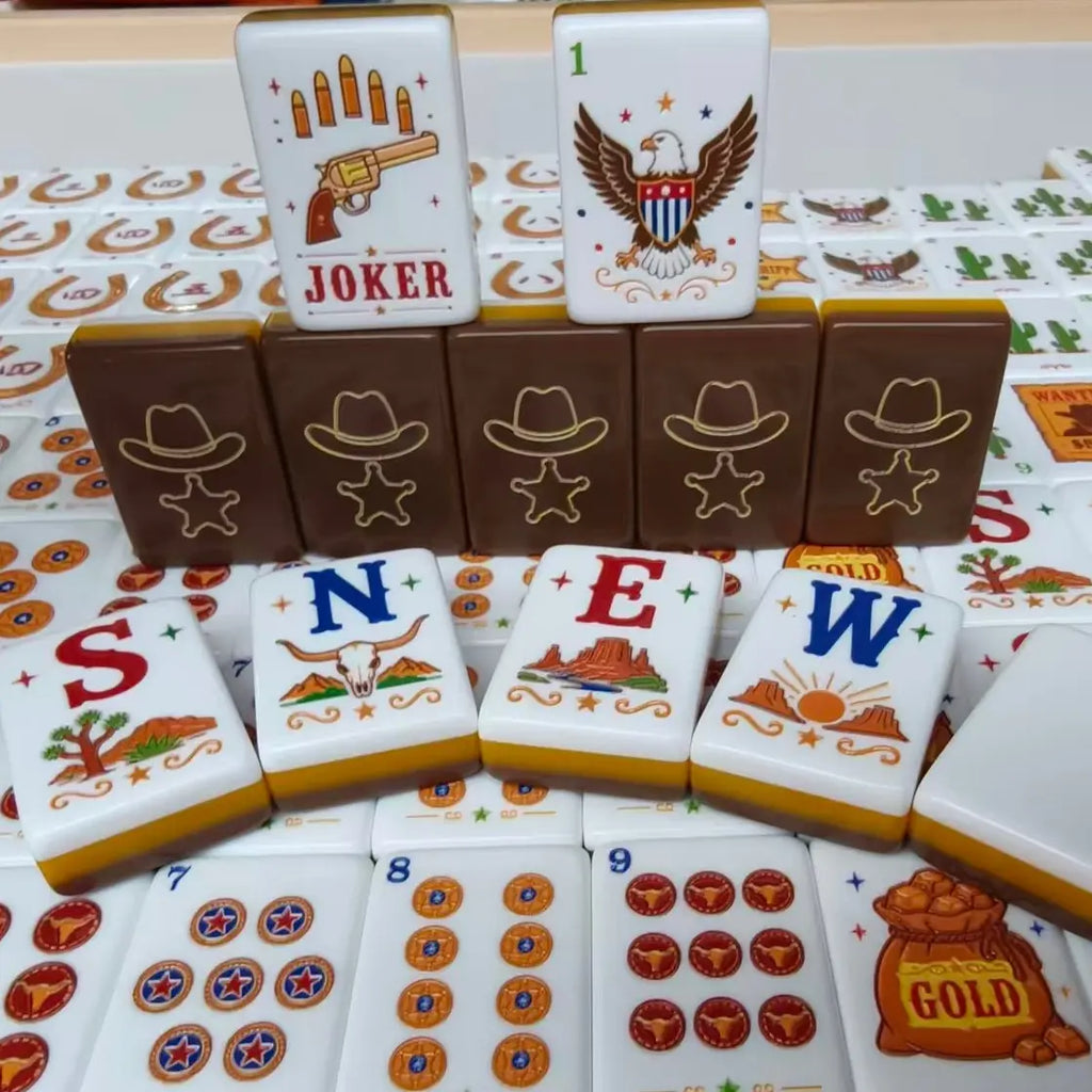 Wild West Cowboy Mahjong Tiles