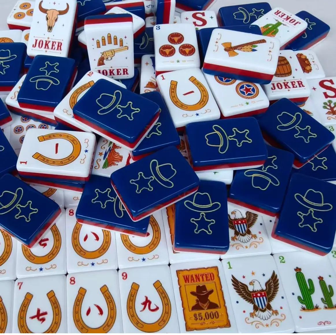 Wild West Cowboy Mahjong Tiles