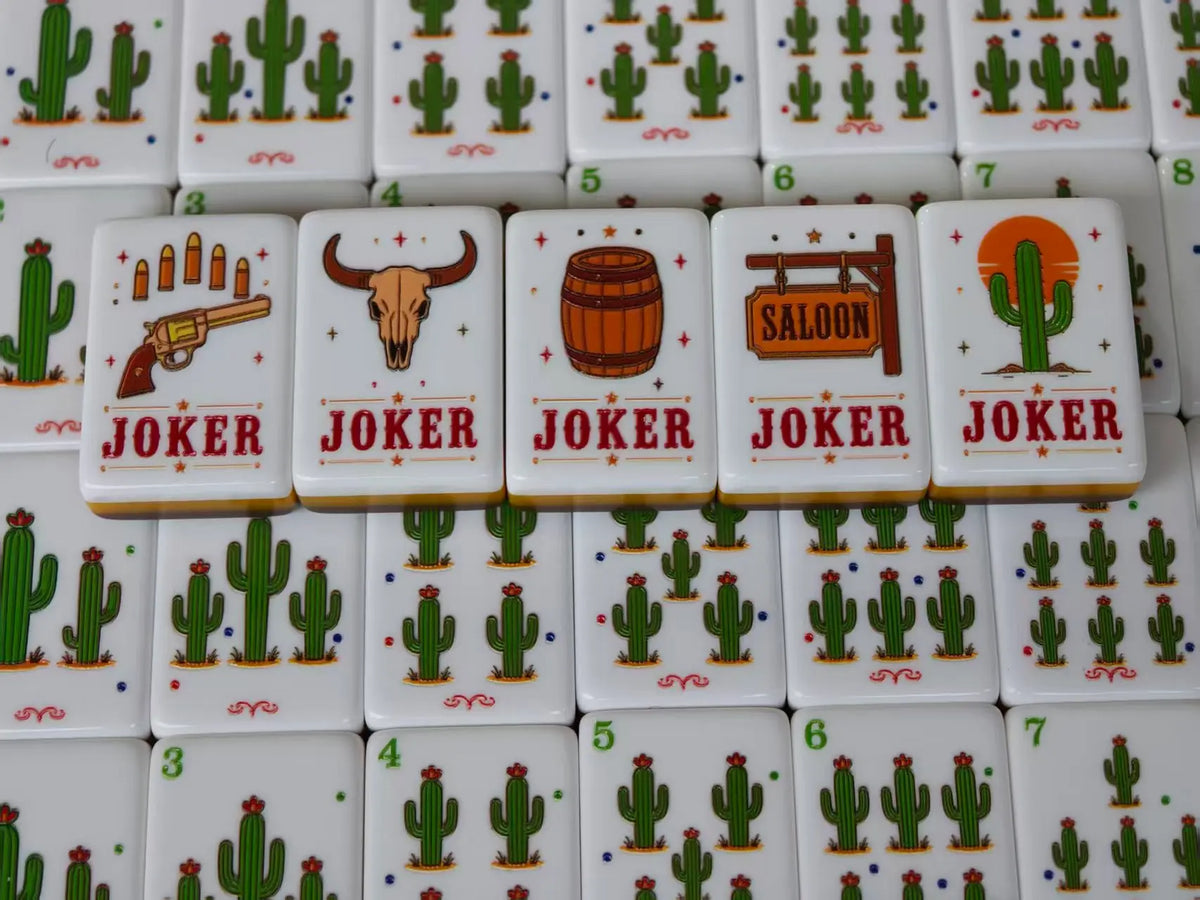 Wild West Cowboy Mahjong Tiles