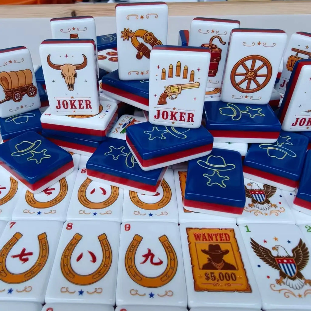 Wild West Cowboy Mahjong Tiles