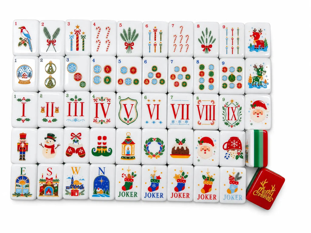Merry Christmas American Mahjong Tiles
