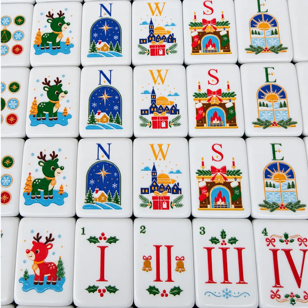 Merry Christmas American Mahjong Tiles