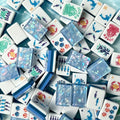 Ice Blue Aquarium Mahjong Tiles