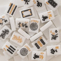 Black Gold Glitter American Mahjong Tiles