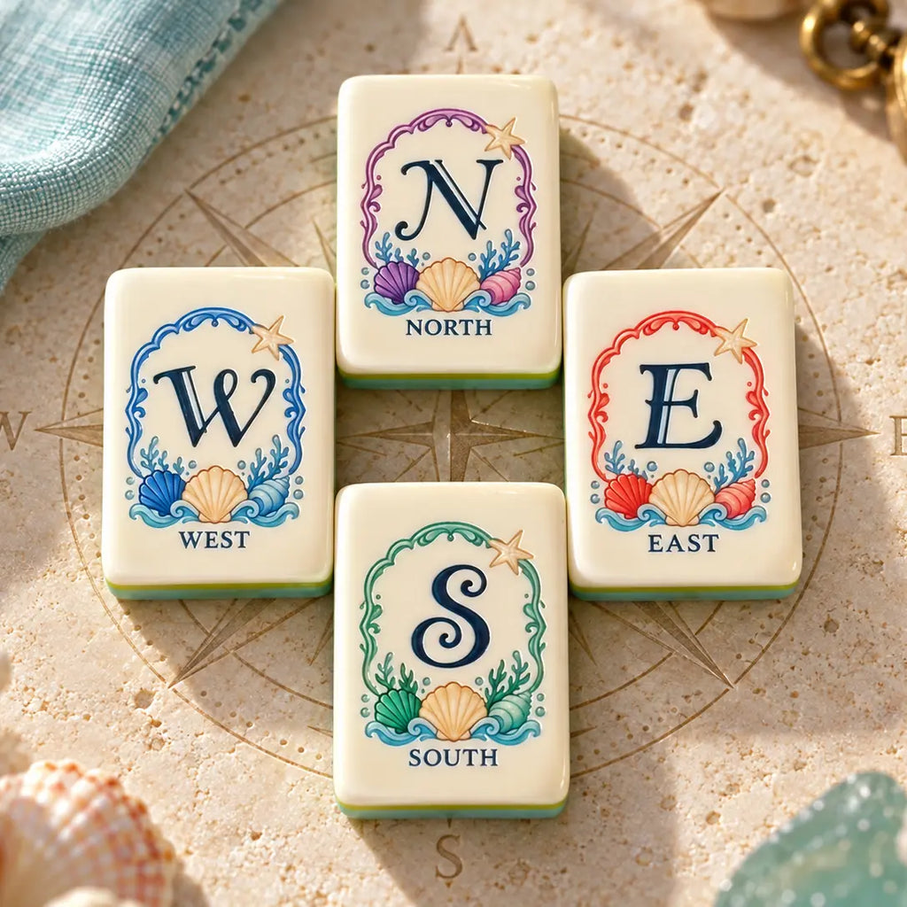 Mint Pearl Coral Reef American Mahjong Tiles