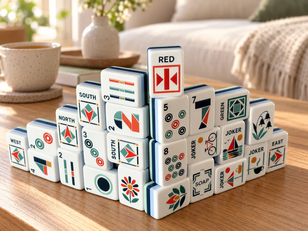 Bauhaus Retro American Mahjong Tiles