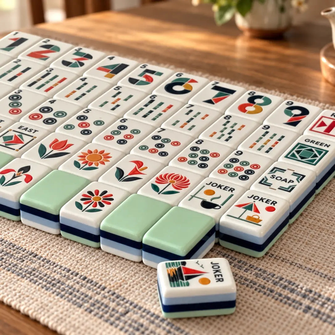 Bauhaus Retro American Mahjong Tiles