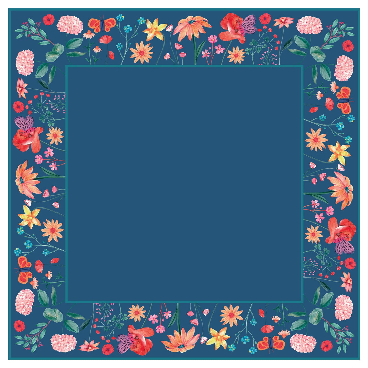 Midnight Butterfly Bloom Mahjong Mat