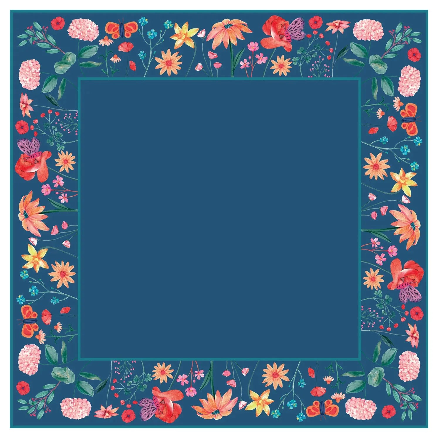 Midnight Butterfly Bloom Mahjong Mat