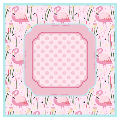 Preppy Pink Flamingo Mahjong Mat