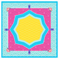 Vibrant Lotus Wave Mahjong Mat