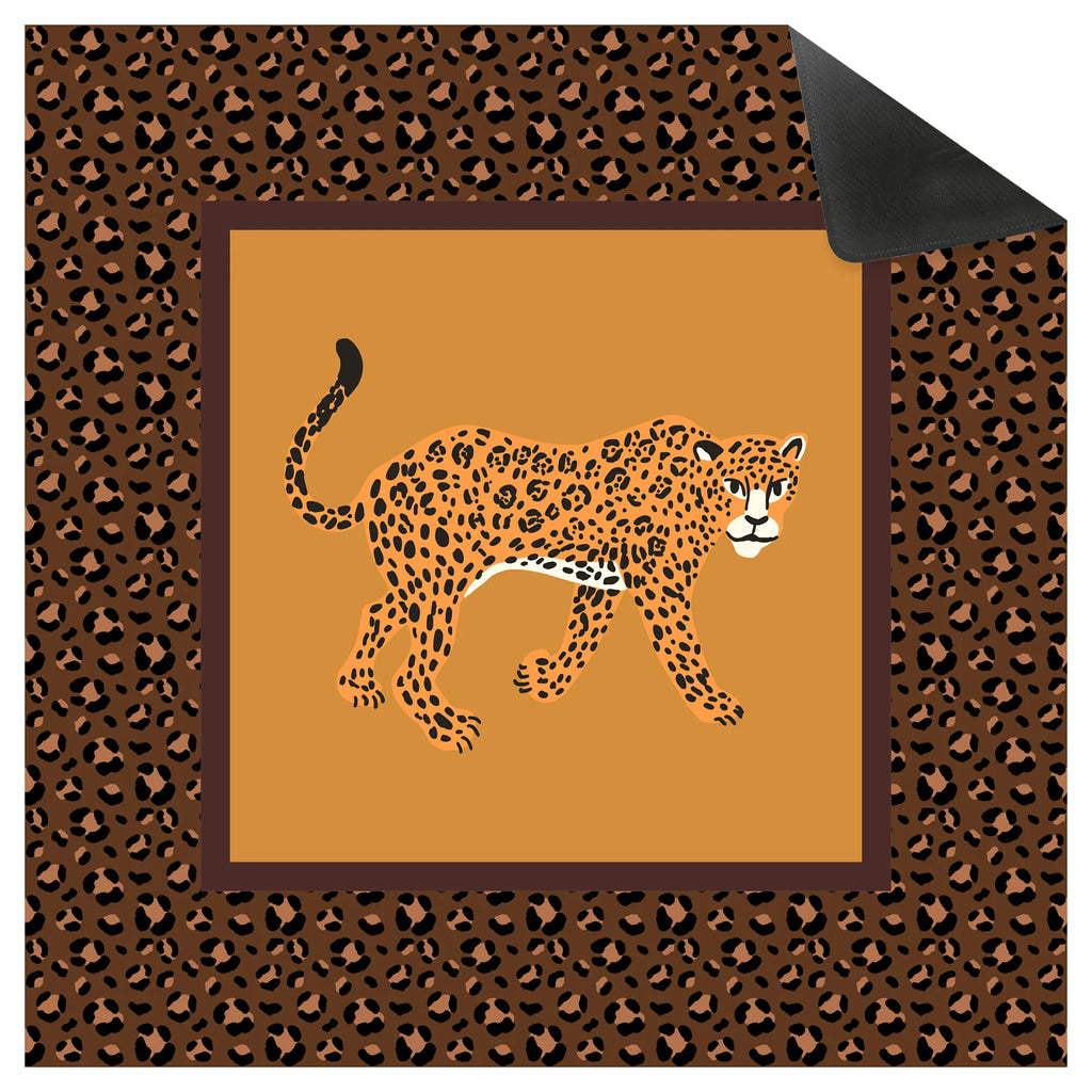 Wild Leopard Print Mahjong Mat