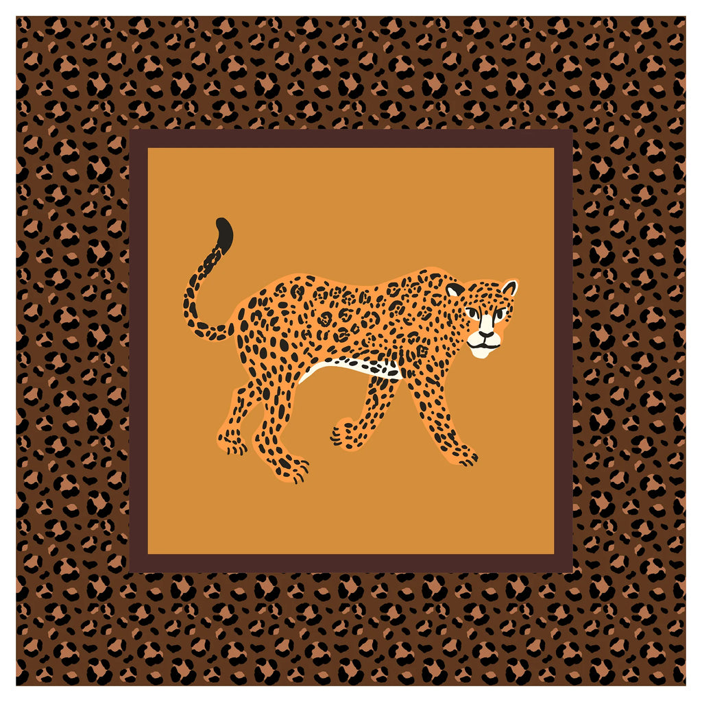 Wild Leopard Print Mahjong Mat