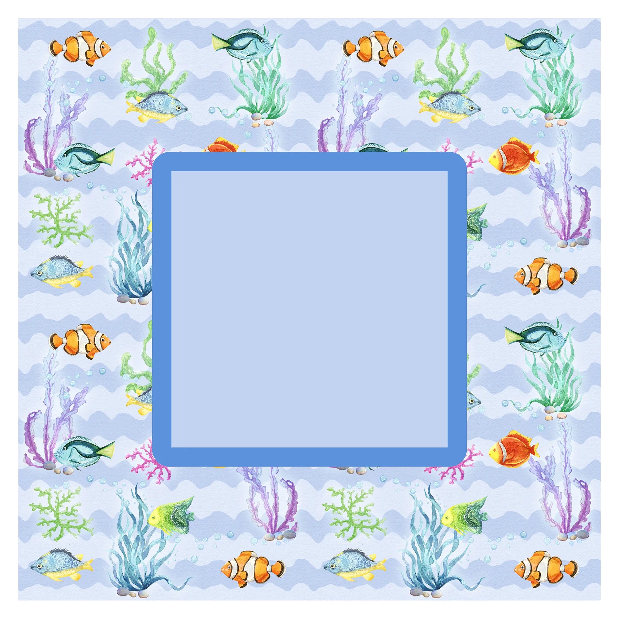 Tropical Reef Ocean Fish Mahjong Mat