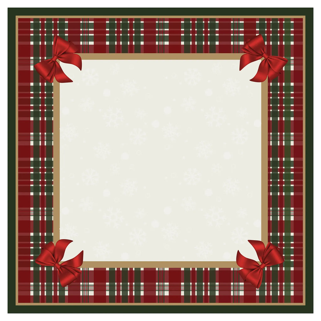Classic Christmas Plaid Mahjong Mat