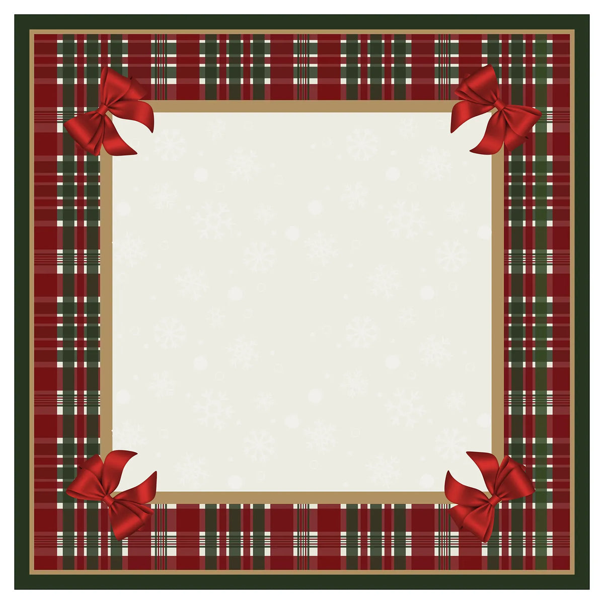 Classic Christmas Plaid Mahjong Mat