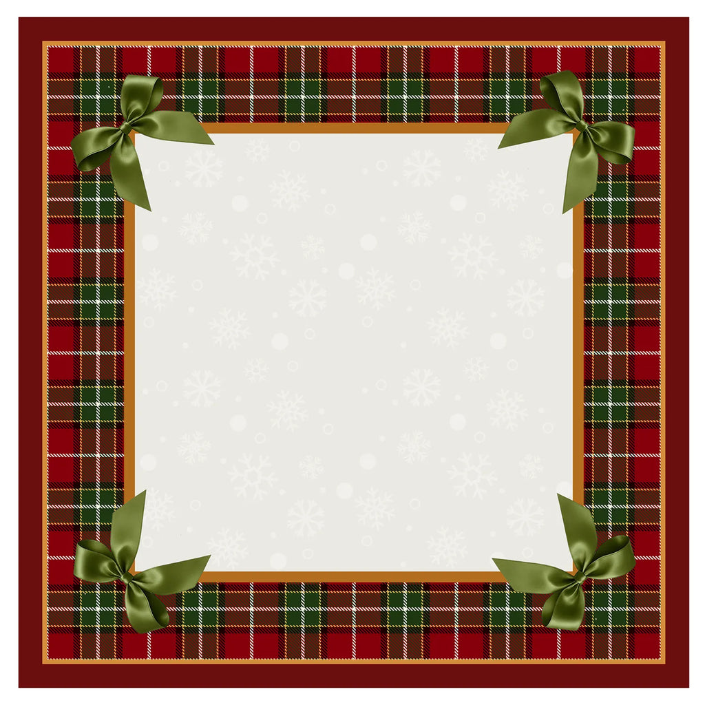 Christmas Ribbon Plaid Mahjong Mat