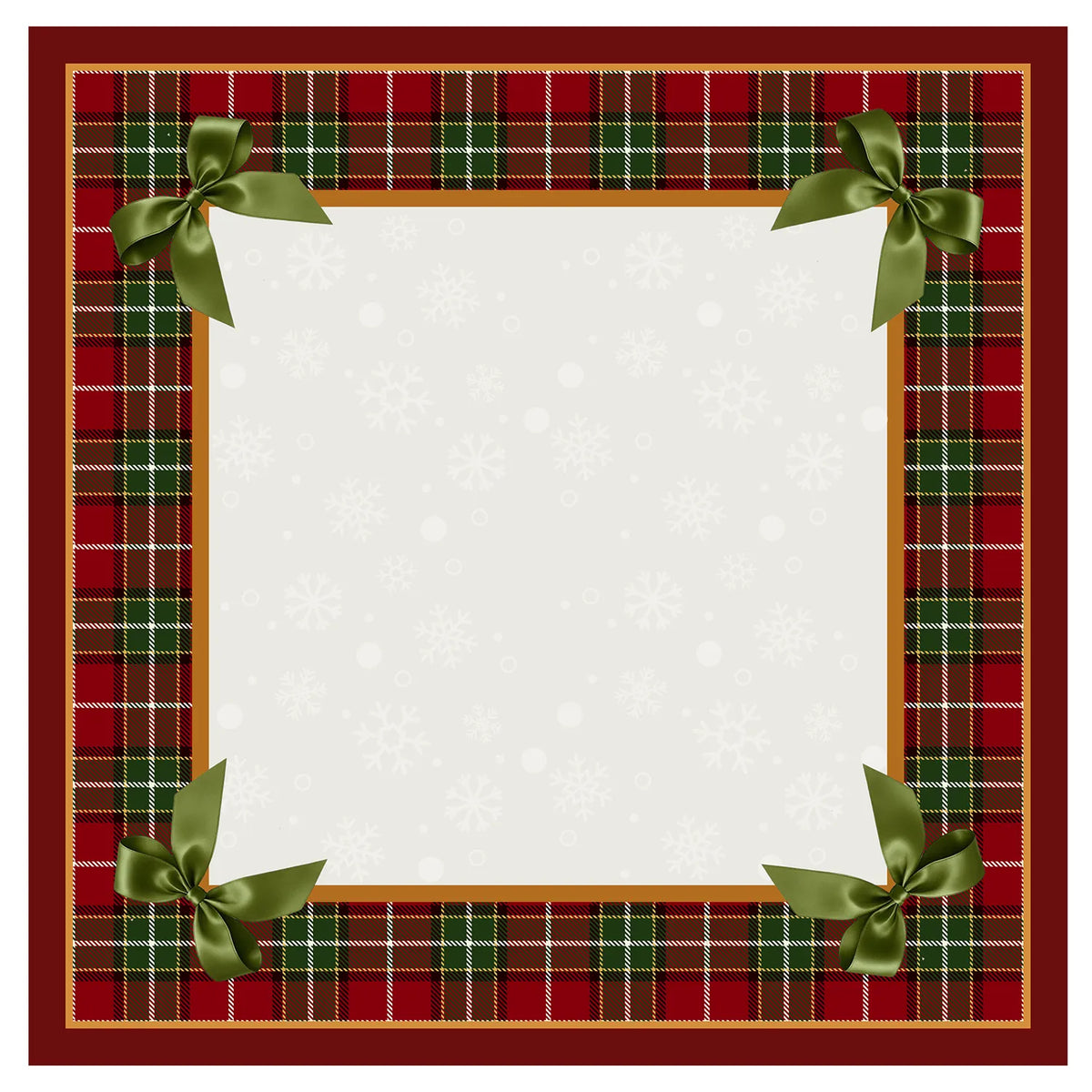 Christmas Ribbon Plaid Mahjong Mat