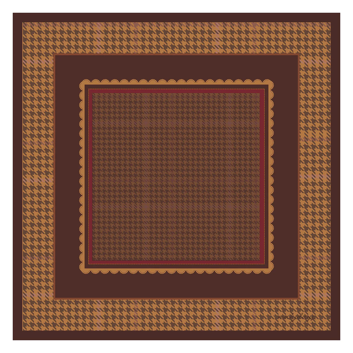Vintage Houndstooth American Mahjong Mat