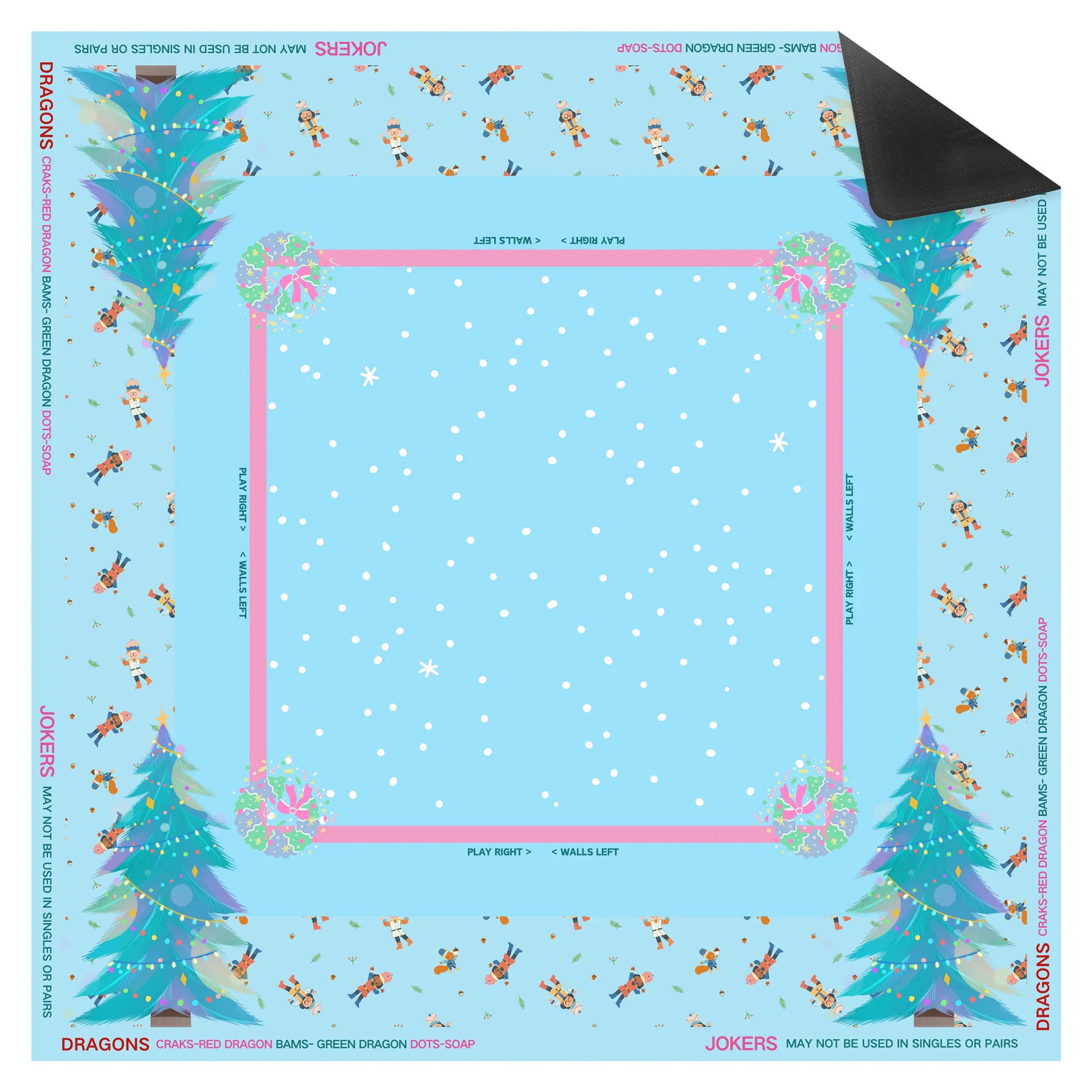 Blue Nutcracker & Winter Wonderland Mahjong Mat