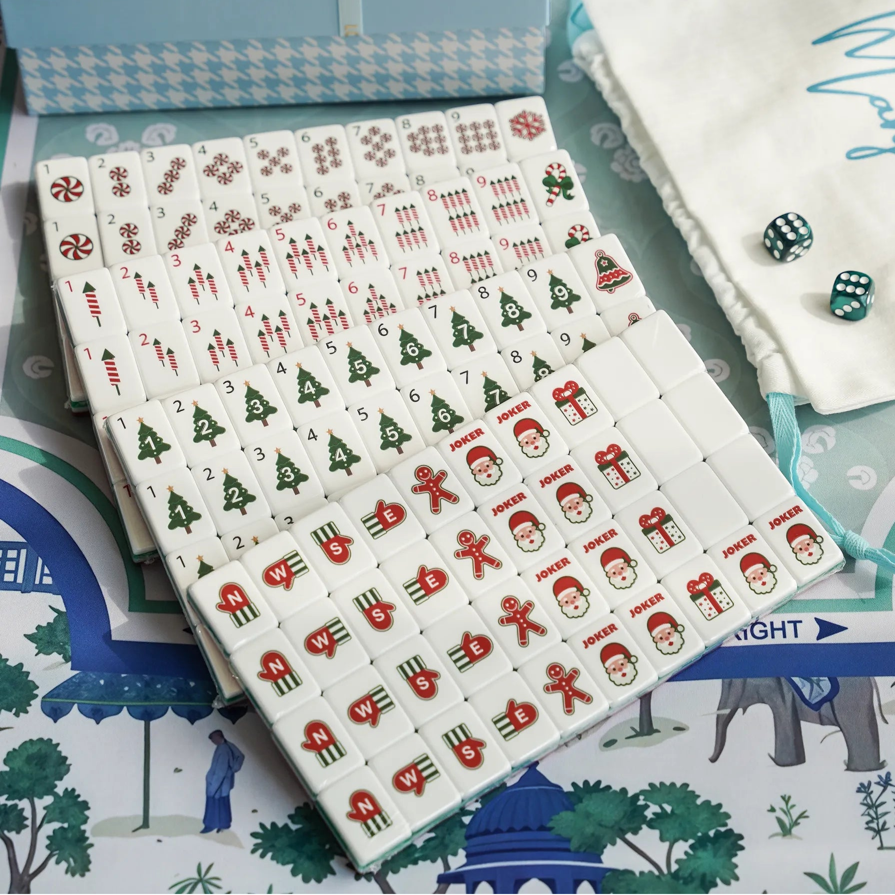 Christmas Cheer American Mahjong Set