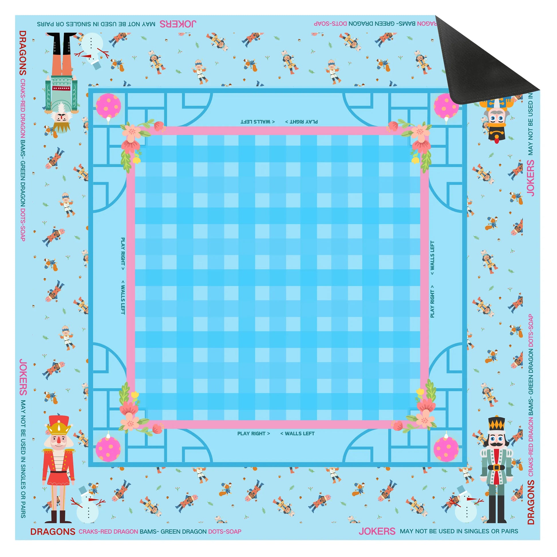 Christmas Nutcracker Plaid Mahjong Mat