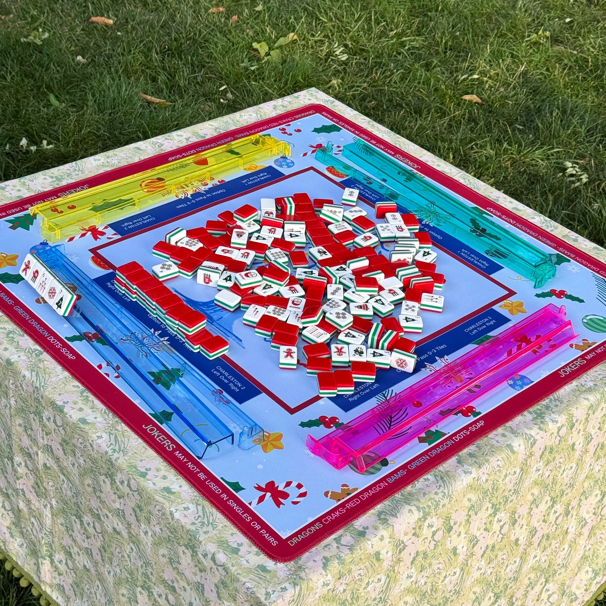 Christmas Tree & Charleston Guide Mahjong Mat