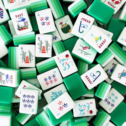 Tropical Beach Vacation Mahjong Set