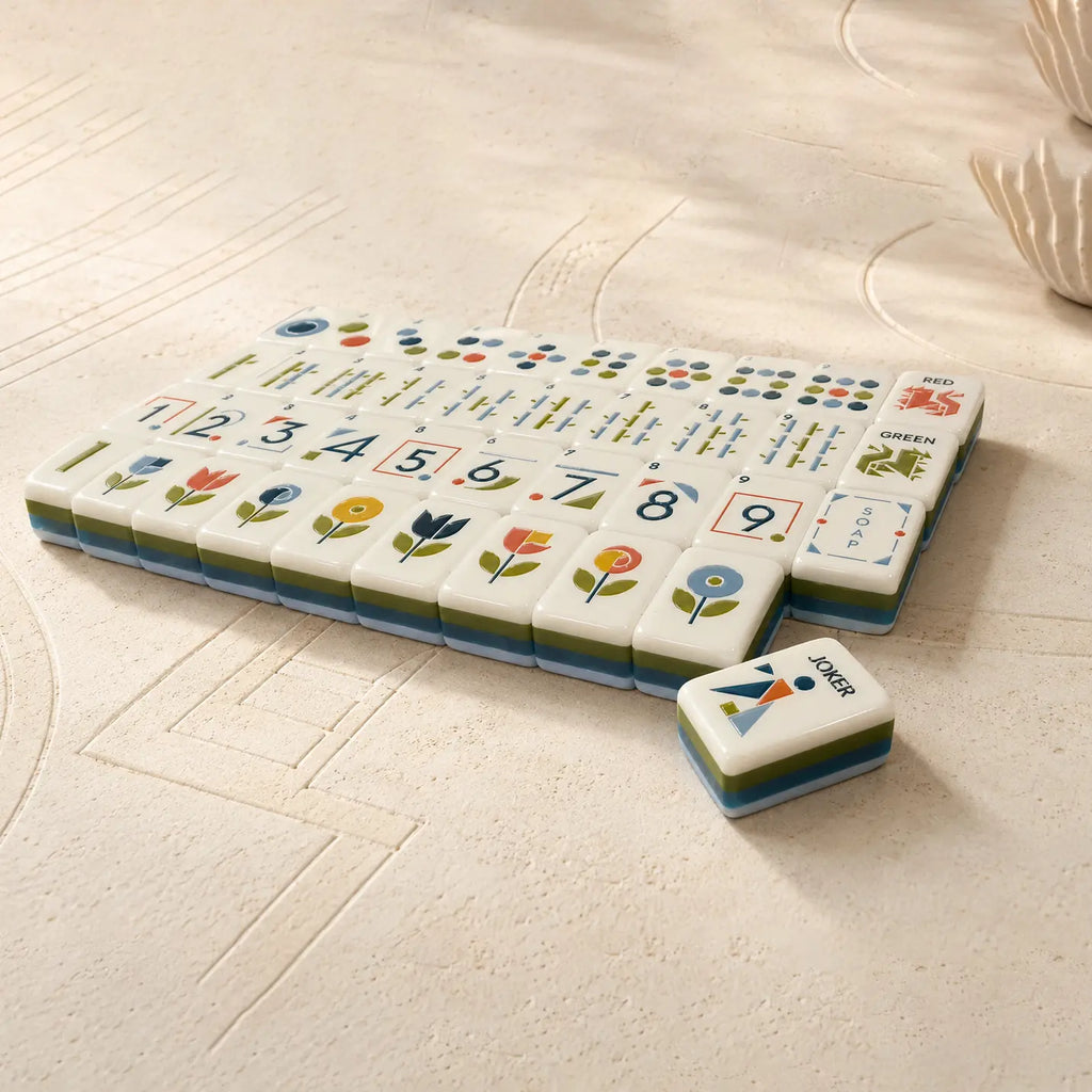 Mid Century Geometric Mahjong Tiles