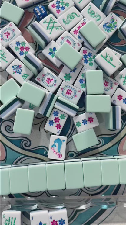 Mint Blossom Seal Mahjong Set