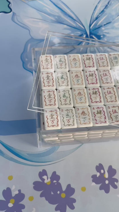 Clear Lucite Mahjong Tile Display Box